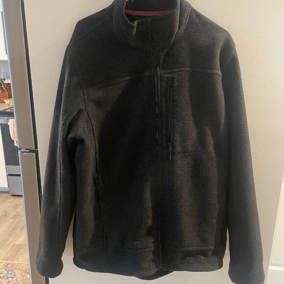 L.L.Bean Charcoal Wool-Blend Full-Zip Jacket - Picture 2 of 4